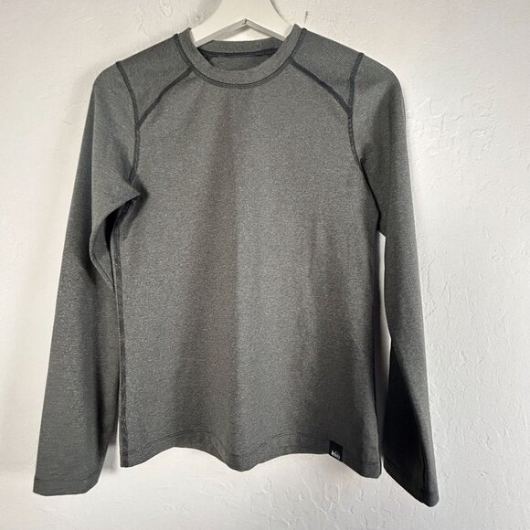 REI Co-Op Kids Long-Sleeve Base Layer Top Gray Large (14-16) Pullover Outdoor - Picture 1 of 6
